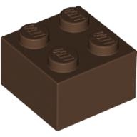 Lego kostka (kostička) 2x2, hnědá (300325, 4140745)
